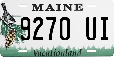 ME license plate 9270UI