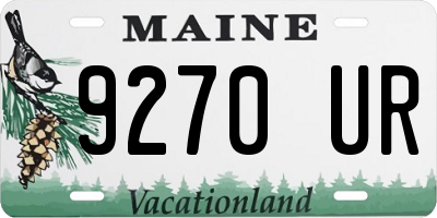 ME license plate 9270UR