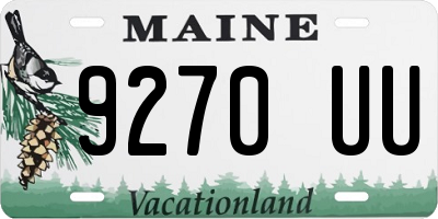 ME license plate 9270UU