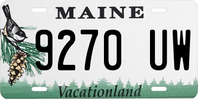 ME license plate 9270UW