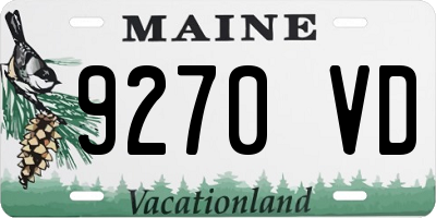 ME license plate 9270VD