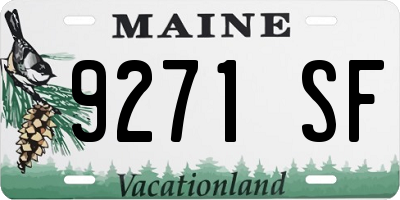 ME license plate 9271SF