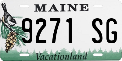 ME license plate 9271SG