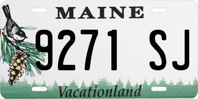 ME license plate 9271SJ