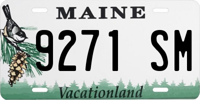 ME license plate 9271SM