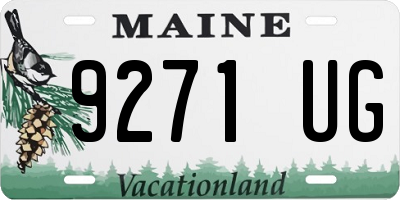 ME license plate 9271UG