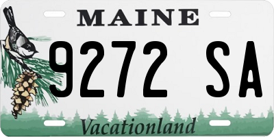 ME license plate 9272SA