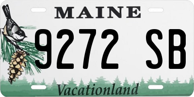 ME license plate 9272SB