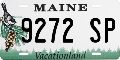 ME license plate 9272SP