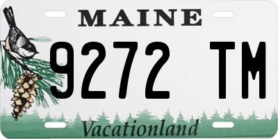 ME license plate 9272TM