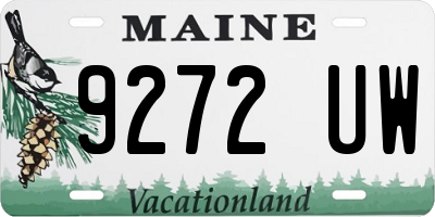 ME license plate 9272UW