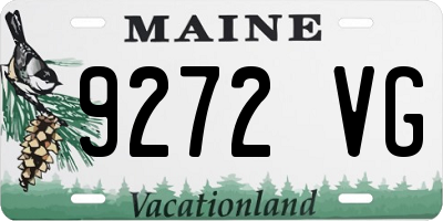 ME license plate 9272VG