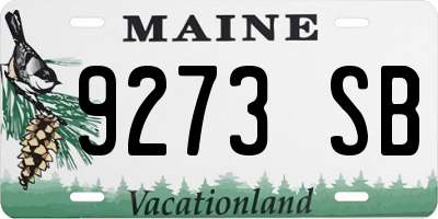 ME license plate 9273SB