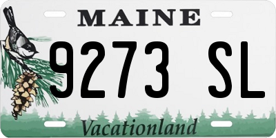 ME license plate 9273SL