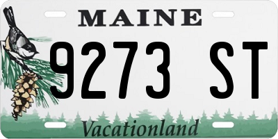ME license plate 9273ST