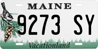 ME license plate 9273SY
