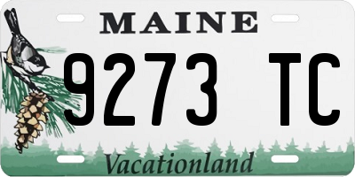 ME license plate 9273TC