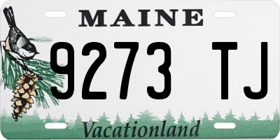 ME license plate 9273TJ