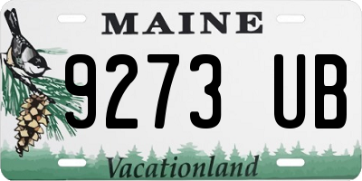 ME license plate 9273UB