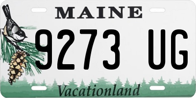 ME license plate 9273UG