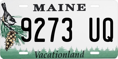 ME license plate 9273UQ