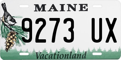 ME license plate 9273UX