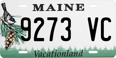 ME license plate 9273VC