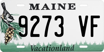 ME license plate 9273VF