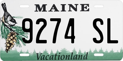 ME license plate 9274SL