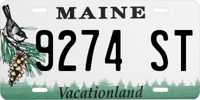 ME license plate 9274ST
