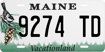 ME license plate 9274TD
