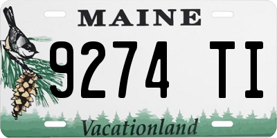 ME license plate 9274TI