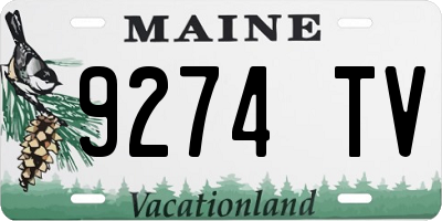 ME license plate 9274TV