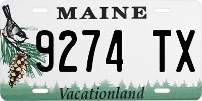 ME license plate 9274TX