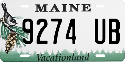 ME license plate 9274UB