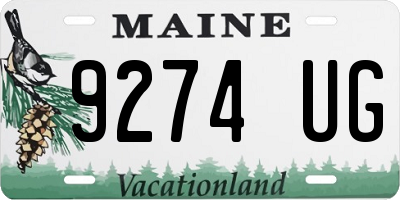 ME license plate 9274UG