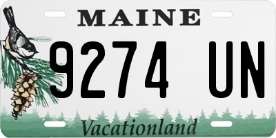 ME license plate 9274UN