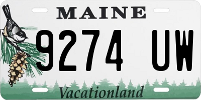 ME license plate 9274UW