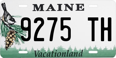 ME license plate 9275TH