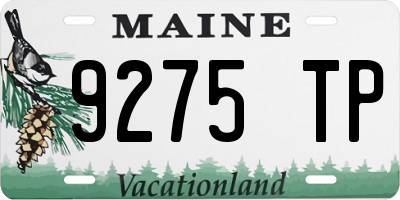 ME license plate 9275TP