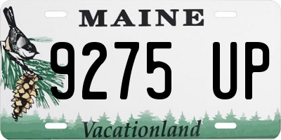 ME license plate 9275UP