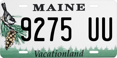 ME license plate 9275UU