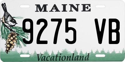 ME license plate 9275VB