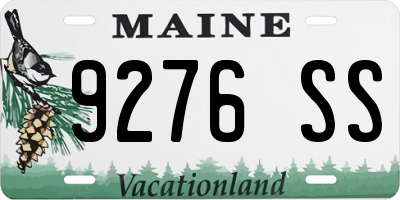 ME license plate 9276SS