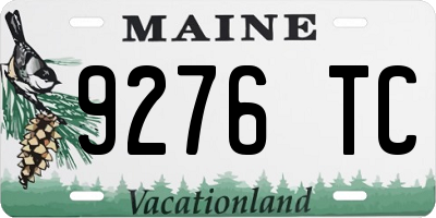 ME license plate 9276TC