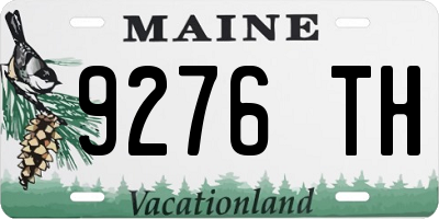 ME license plate 9276TH
