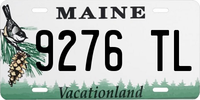 ME license plate 9276TL