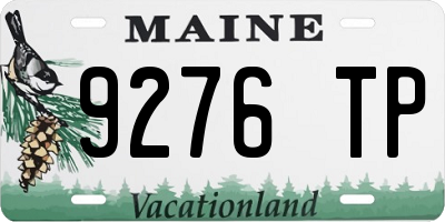 ME license plate 9276TP
