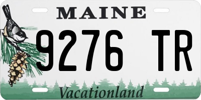 ME license plate 9276TR
