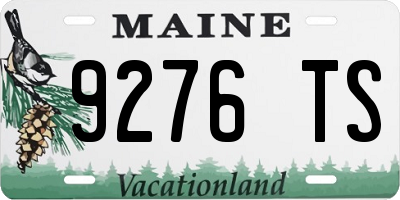 ME license plate 9276TS